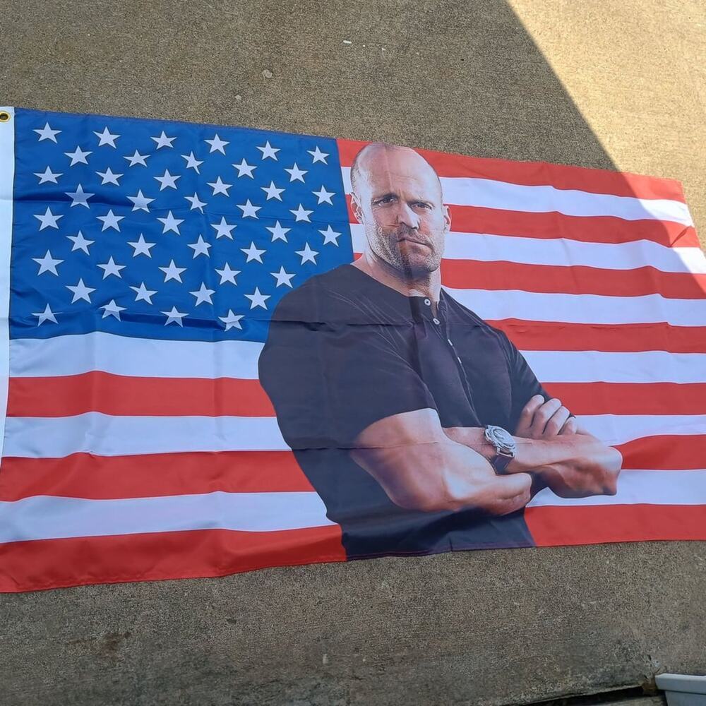 Patriotic American Flag with Bold Design